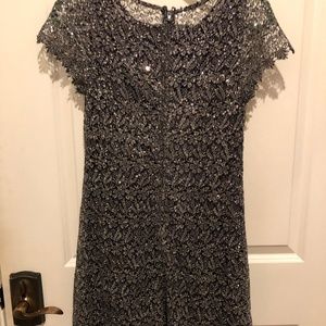 Marina Silver Cocktail Dress